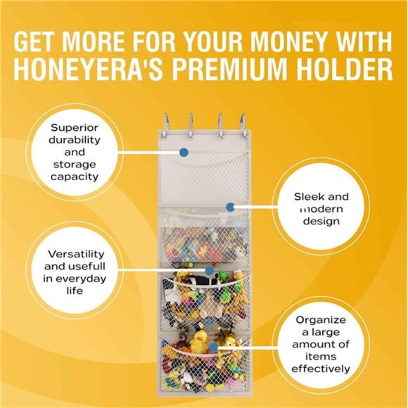 Stuffed Animal Storage (Patent Pending) - Over Door Organizer for Stuffies - Picture 6 of 7